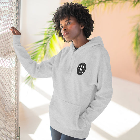 NR Minimal Logo Fleece Hoodie - NR Monogram Chest Print