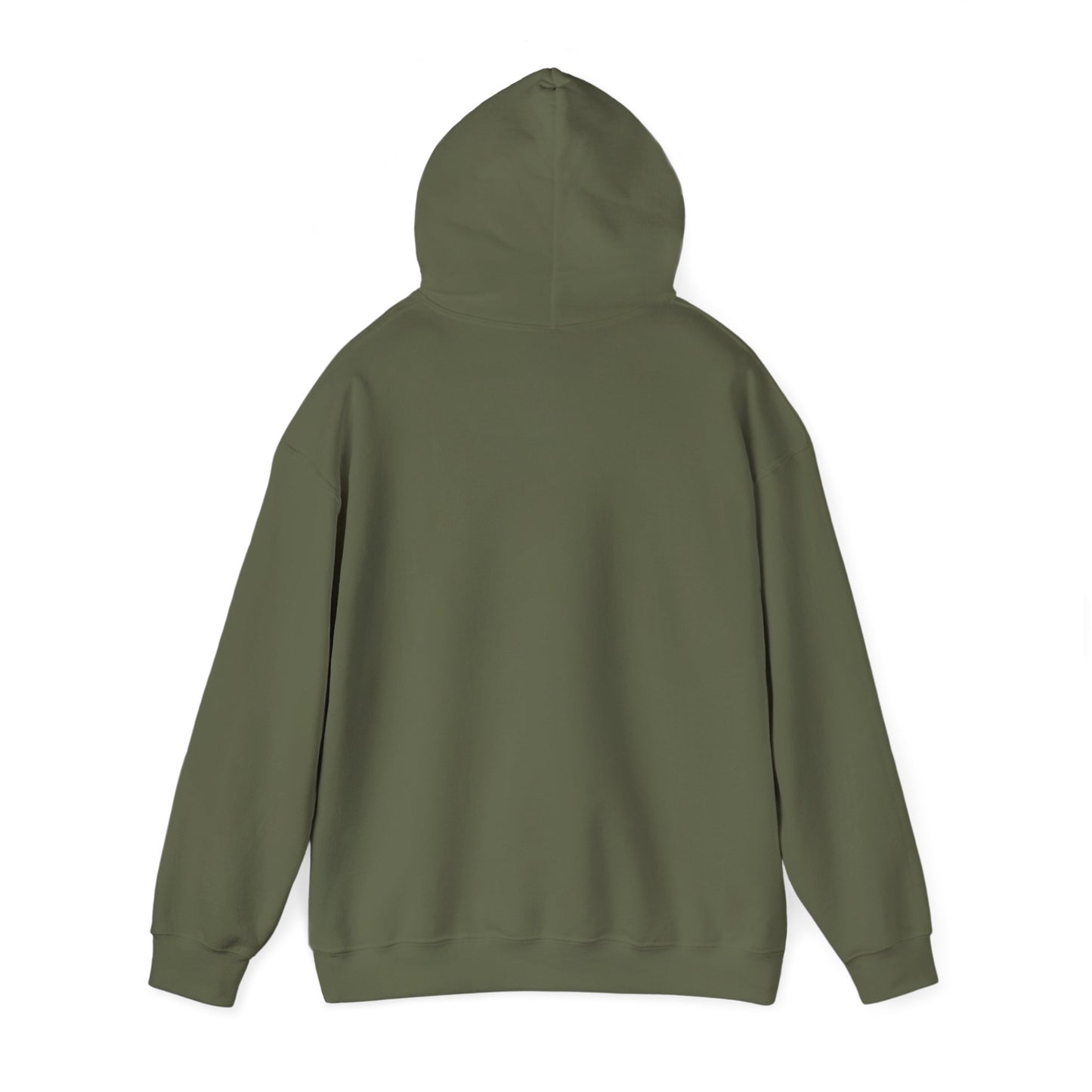 NR Minimal Monogram Hoodie — Olive Green NR Logo Casual Pullover