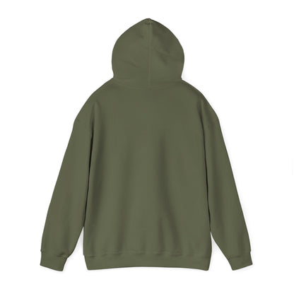 NR Minimal Monogram Hoodie — Olive Green NR Logo Casual Pullover