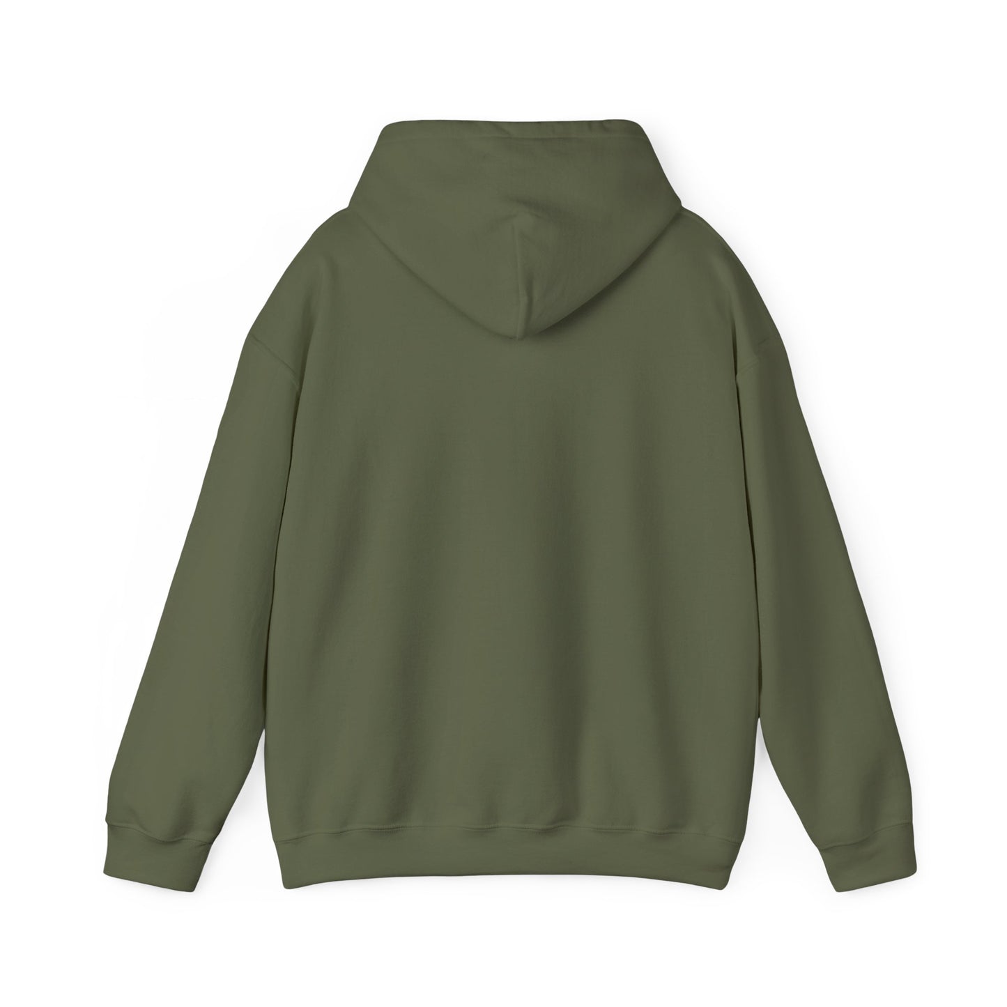 NR Minimal Monogram Hoodie — Olive Green NR Logo Casual Pullover