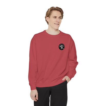 NR Monogram Crewneck Sweatshirt — Minimal Logo White Sweatshirt