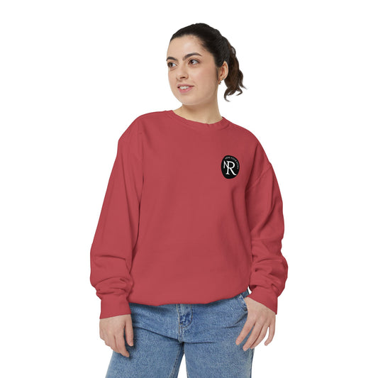 NR Monogram Crewneck Sweatshirt — Minimal Logo White Sweatshirt