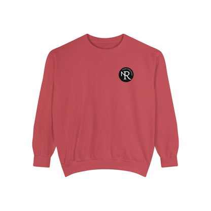 NR Monogram Crewneck Sweatshirt — Minimal Logo White Sweatshirt